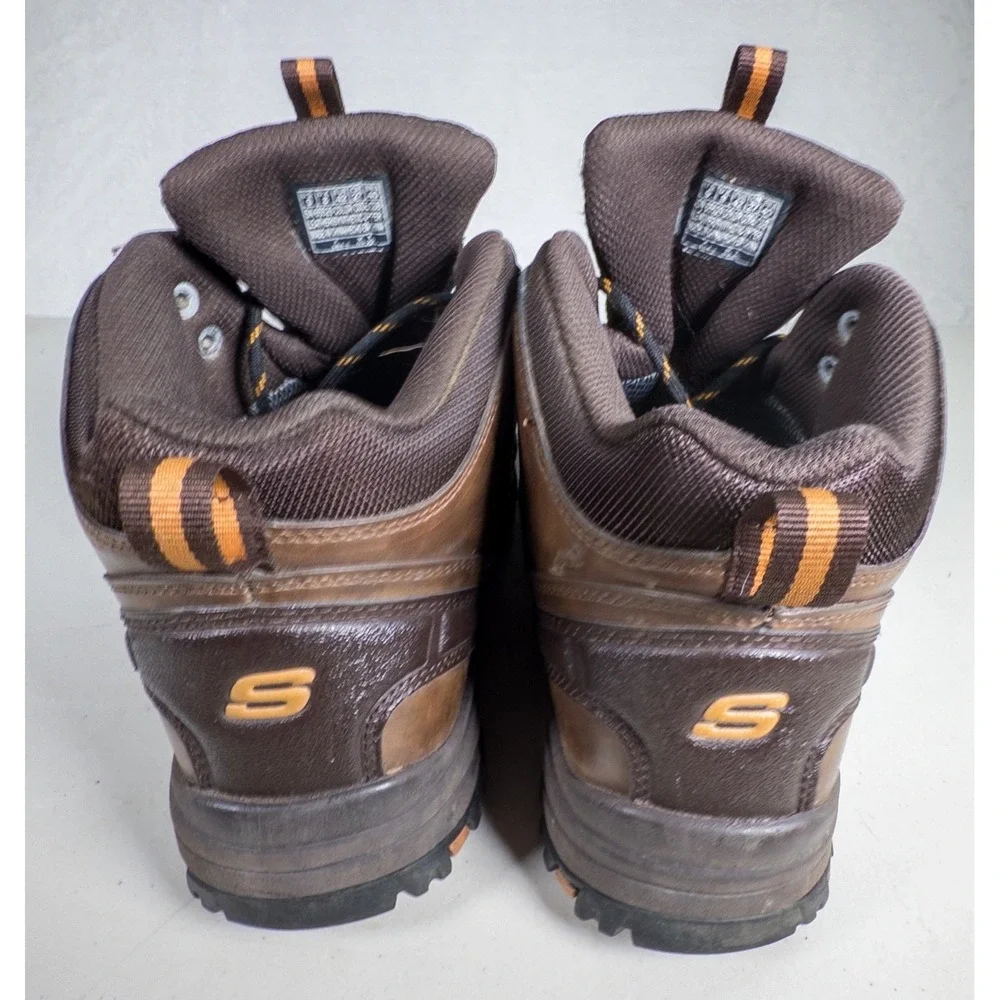 Skechers Men's Waterproof Hiking Boots Brown Leather Lace Up Size‎ 9